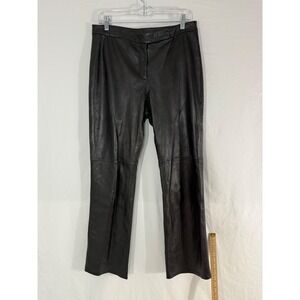 INC Genuine‎ Leather Pants Black Size 10 Women's Bikercore